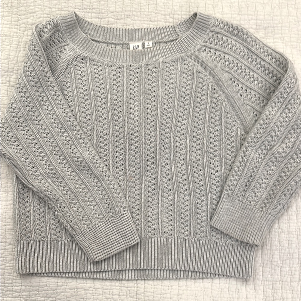 GAP TEXTURED RAGLAN CREW SWEATER | M